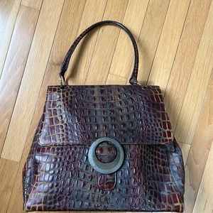 Beautiful croc-embossed leather purse.